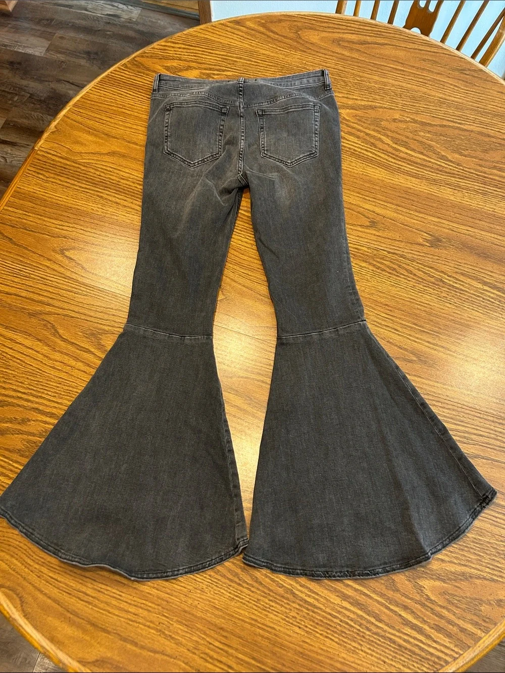 Free People Super Flare High Low Hem Jean
